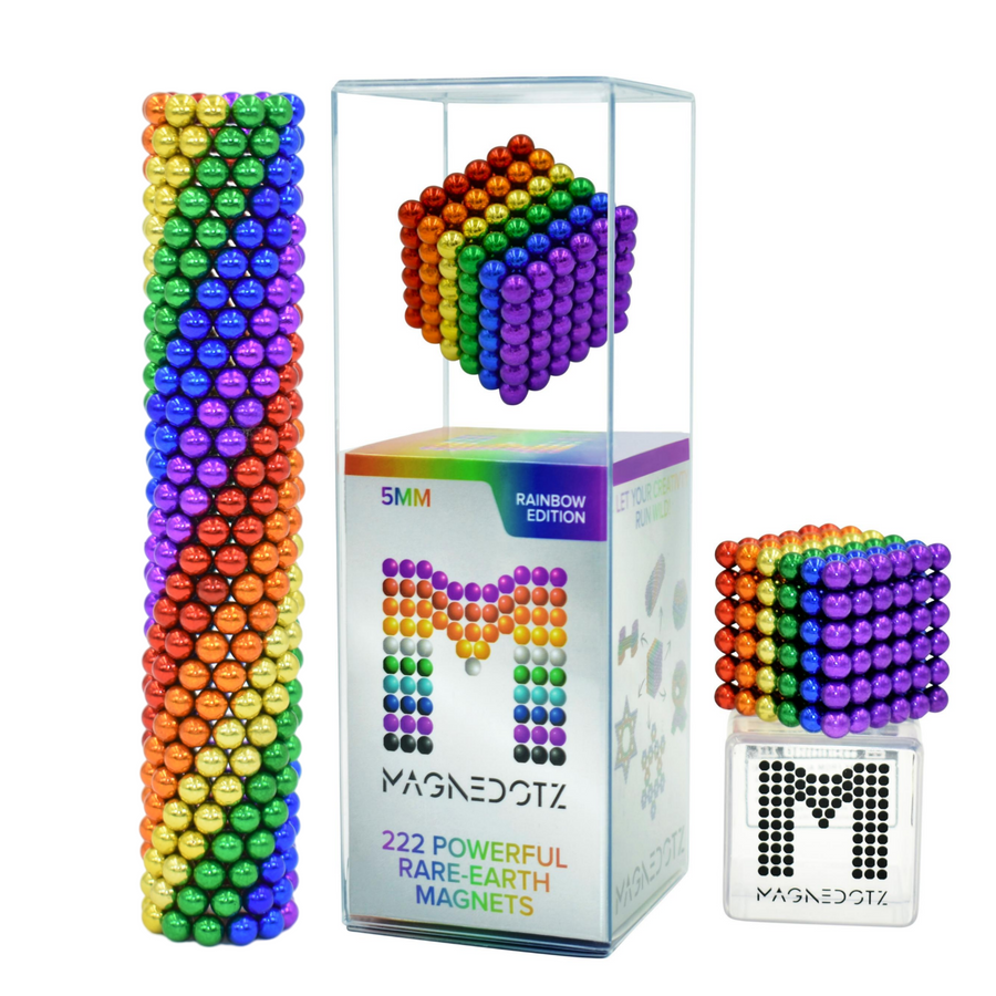 gruppe excitation husmor 5MM Rainbow MagneDotZ 216 PCS magnetic balls - desktop fidget toy